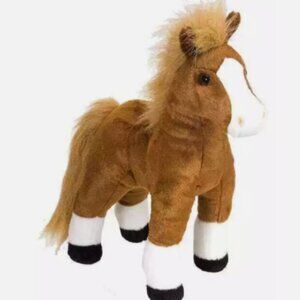 NEW Wild Republic Cuddlekins 12" Brown Equestrian Horse Plush Toy Stuffed Animal